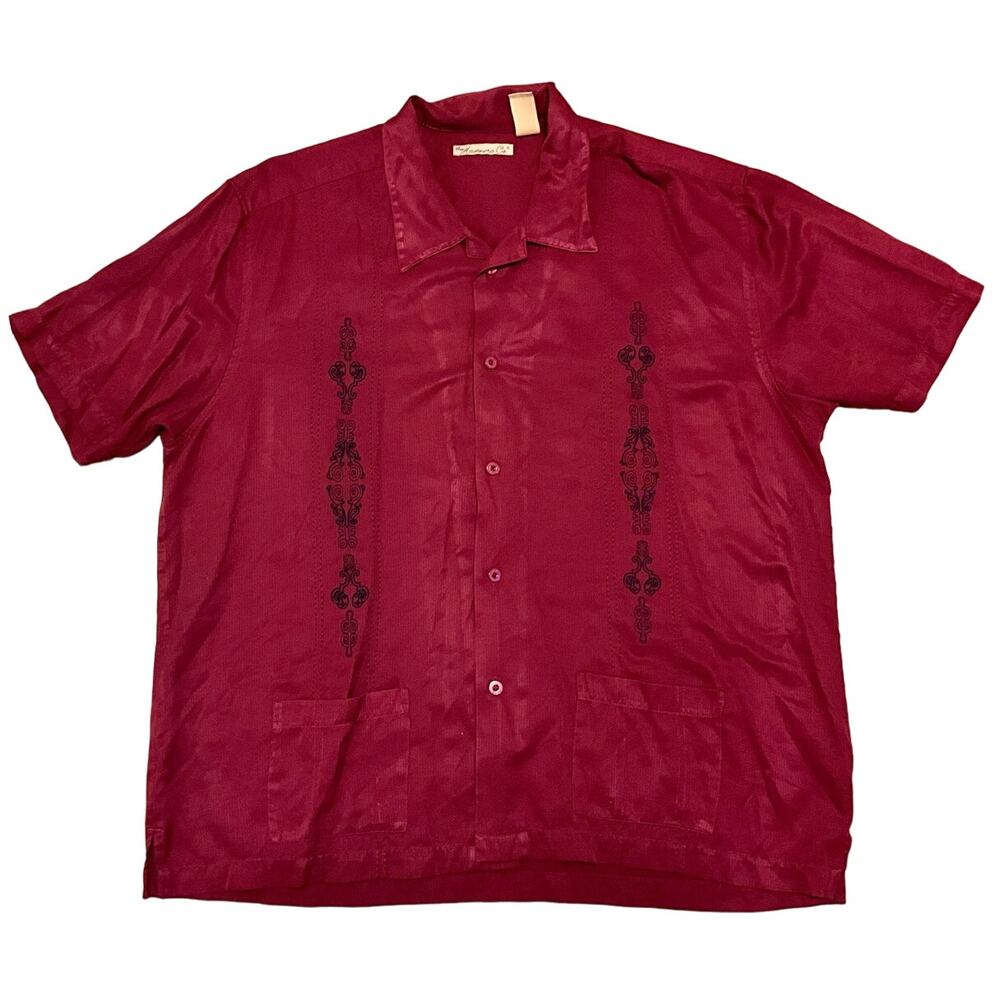Men's Women's the Havanera Co. XXL Short Sleeve Bowling Shirt Embroidery Accents